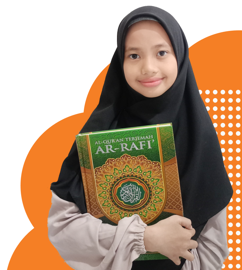 Student holding Quran